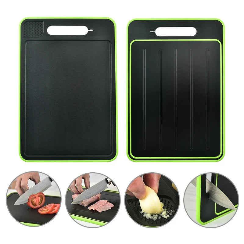 4-in-1 Chopping & Defrosting Board – Aluminium Alloy Multi-Function Cutting Board